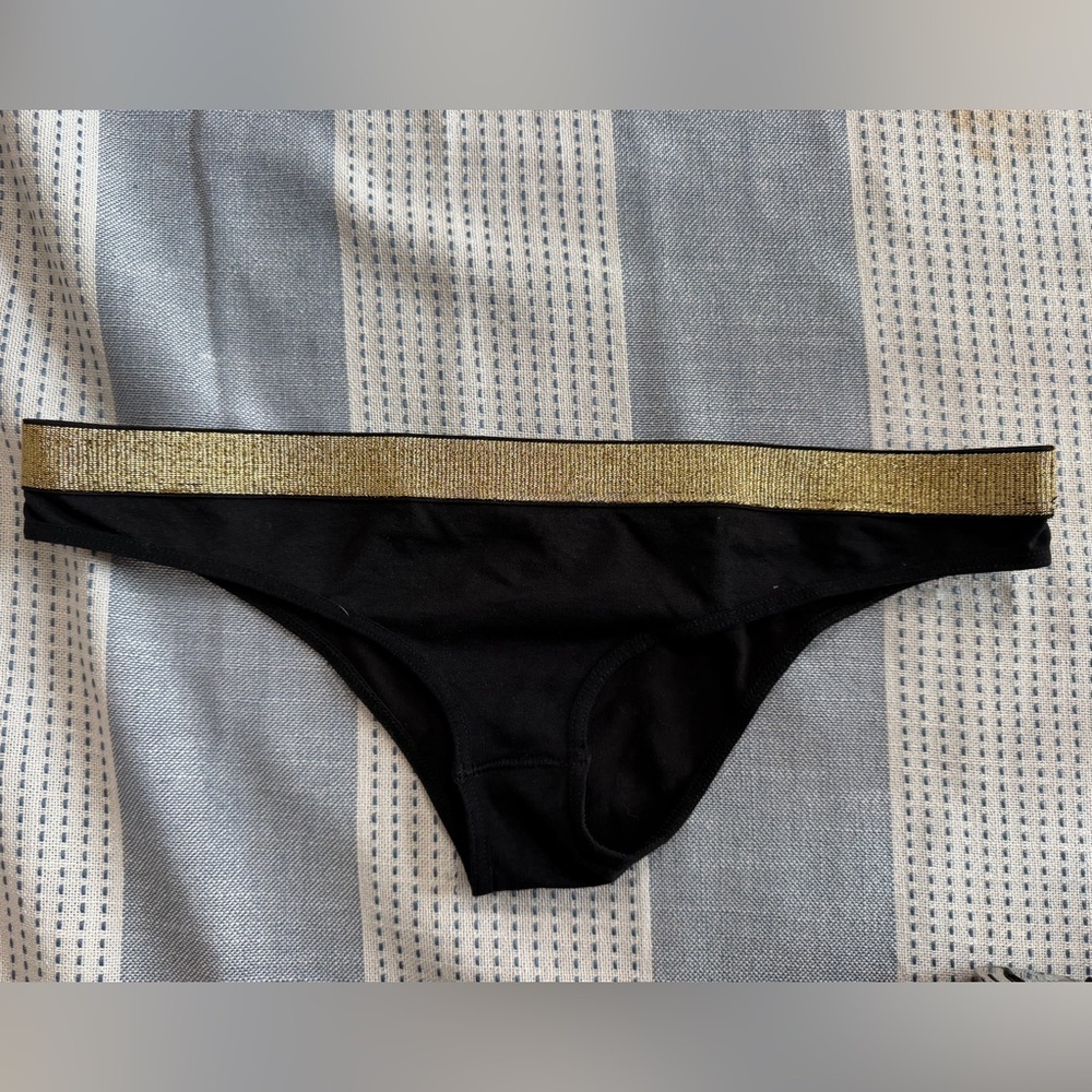 Free People Low-Rise Panties with Gold Band